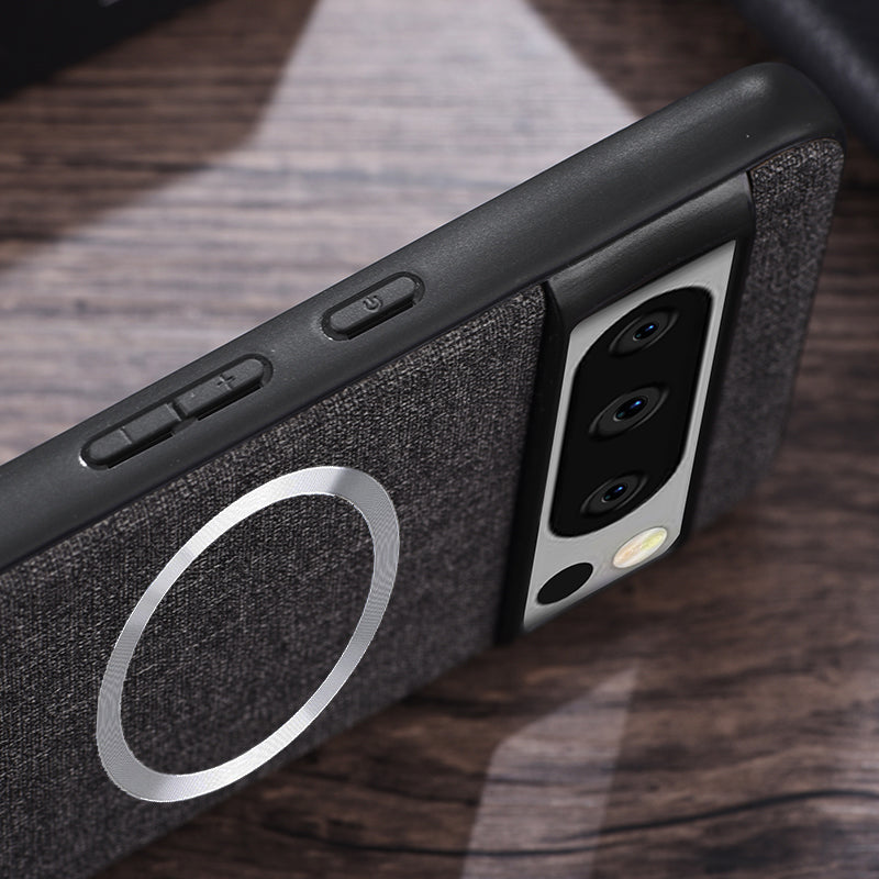For Google Pixel 8 Pro Magnetic Case TPU+Cloth Dirt-Resistant Phone Cover For Google Pixel 8 Pro Magnetic Case TPU+Cloth Dirt-Resistant Phone Cover
